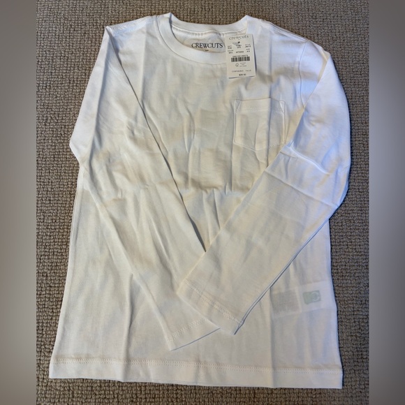 Bundle of Crewcuts Kids' Long Sleeve Tees - Green, Blue, and White (Size 4-5) - Picture 7 of 8